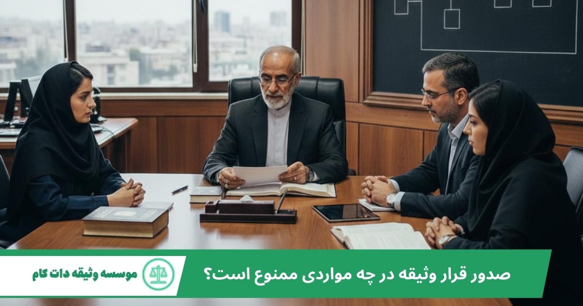 صدور قرار وثیقه در چه مواردی ممنوع است؟