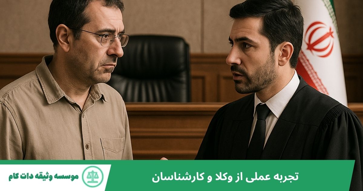 تجربه عملی وکلا و کارشناسان